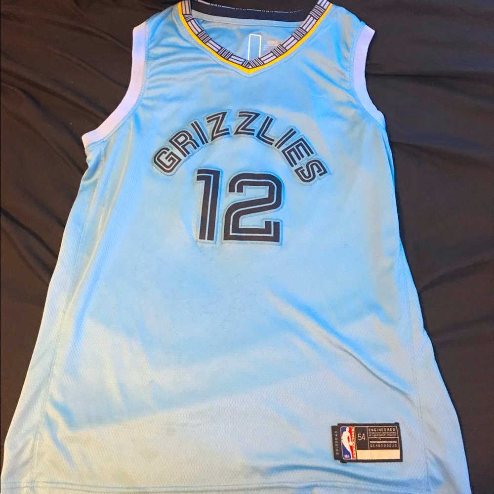 Ja Morant NBA Brand 2xl Jersey. Blue with Black, White and Yellow accents